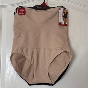 Skinnygirl 2 pairs Shaping High Waist Briefs Black and Nude XL